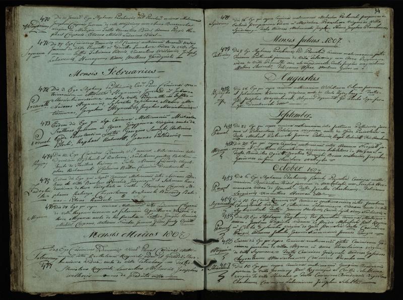 Pasvalio Romos katalikų parapijos bažnyčios 1793–1824 metų jungtuvių metrikų knyga