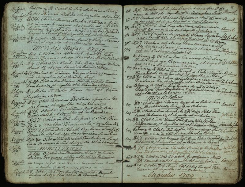 Pasvalio Romos katalikų parapijos bažnyčios 1794–1819 metų mirties metrikų knyga