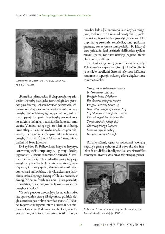 Šiaurietiški atsivėrimai : Pasvalio krašto istorijos ir kultūros žurnalas 2015, nr. 1 (38)