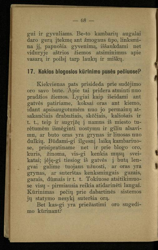Kaip užsilaikyti pavasarį, vasarą, rudenį ir žiemą / [Otto Gotthilf Traenhart]; pagal d-rą med. L. Volbergą sutaisė d-ras A. Vileišis. – [Vilnius]: [„Vilniaus žinių“ red.], 1906 (Vilnius: „Vilniaus žinių“ sp.). – 91, [1] p.