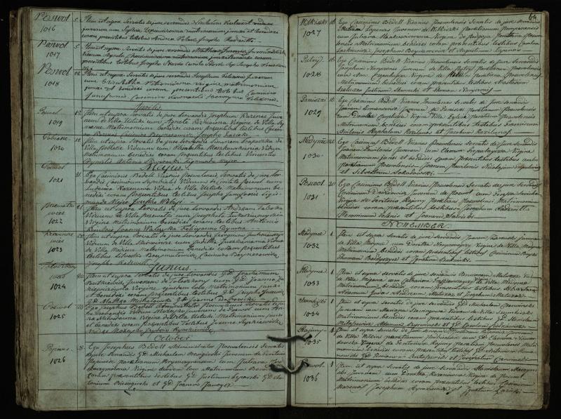Pasvalio Romos katalikų parapijos bažnyčios 1793–1824 metų jungtuvių metrikų knyga
