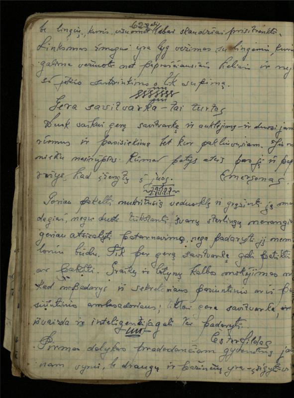 Žurnalisto, literato, vertėjo Kazimiero Pūro sąsiuvinis „Perskaitytų knygų ištraukos, mintys ir mano paties kūryba“