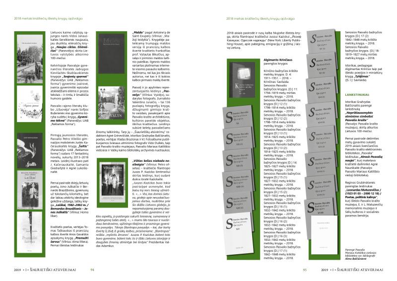 Šiaurietiški atsivėrimai : Pasvalio krašto istorijos ir kultūros žurnalas 2019, nr. 1 (46)