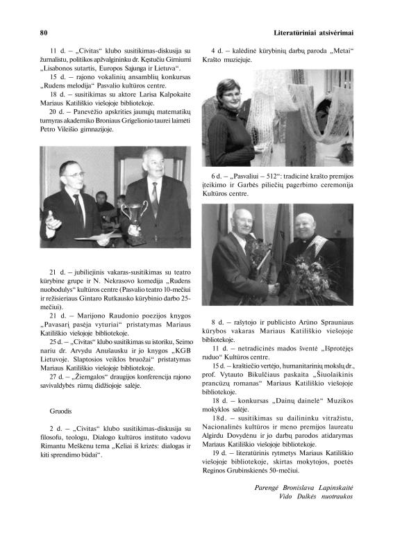Šiaurietiški atsivėrimai : Pasvalio krašto istorijos ir kultūros žurnalas 2009, nr. 2 (27)