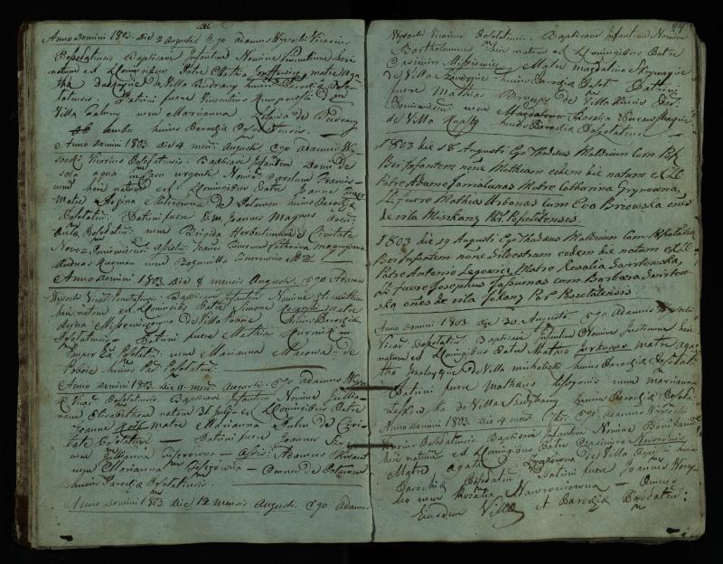 Pušaloto Romos katalikų parapijos bažnyčios 1802–1814 metų krikšto metrikų knyga