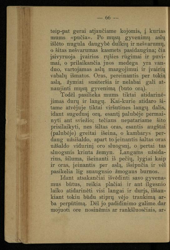 Kaip užsilaikyti pavasarį, vasarą, rudenį ir žiemą / [Otto Gotthilf Traenhart]; pagal d-rą med. L. Volbergą sutaisė d-ras A. Vileišis. – [Vilnius]: [„Vilniaus žinių“ red.], 1906 (Vilnius: „Vilniaus žinių“ sp.). – 91, [1] p.