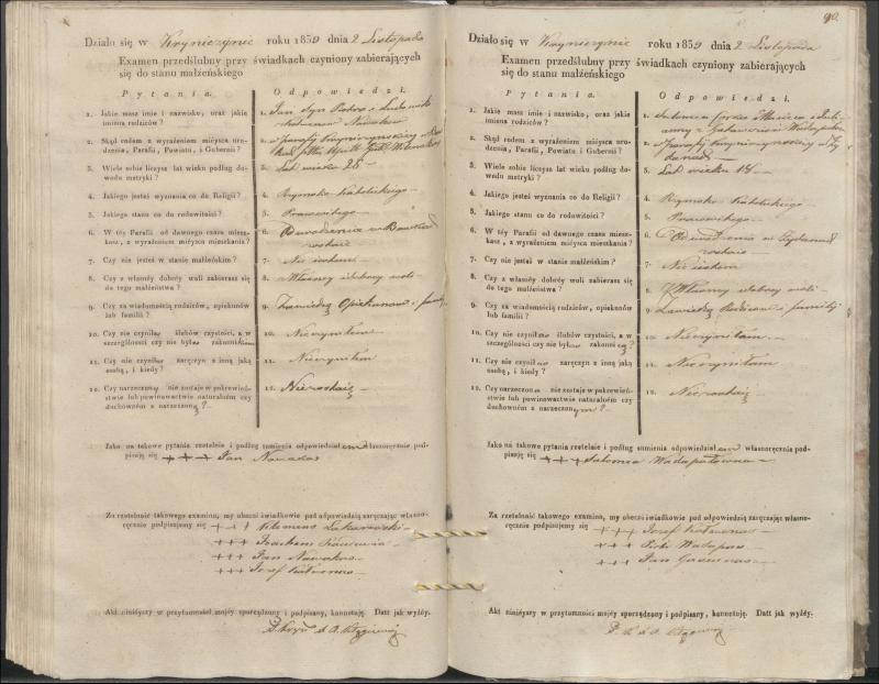 Krinčino Romos katalikų parapijos bažnyčios 1837–1839 metų priešjungtuvinės apklausos knyga