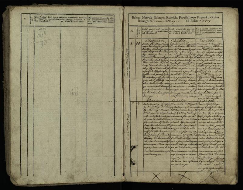 Pasvalio Romos katalikų parapijos bažnyčios 1827–1837 metų jungtuvių metrikų knyga