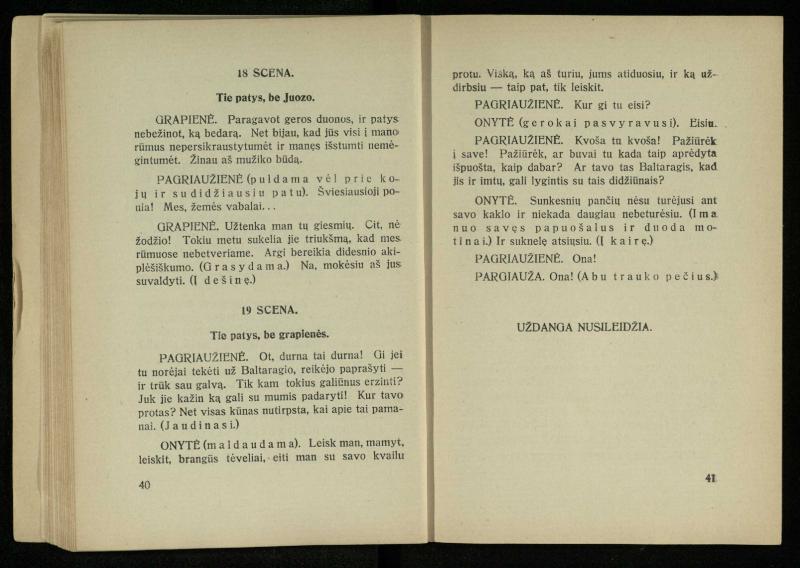 Kur laimė? : 5 veiksmų drama / J. Dobilas. – Kaunas: autoriaus leidinys, 1930. – 165, [1] p.