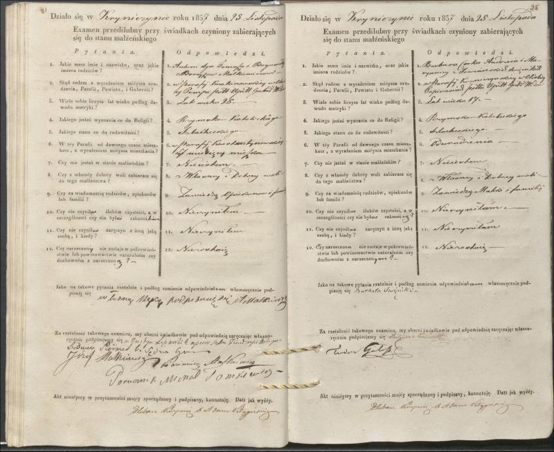 Krinčino Romos katalikų parapijos bažnyčios 1837–1839 metų priešjungtuvinės apklausos knyga