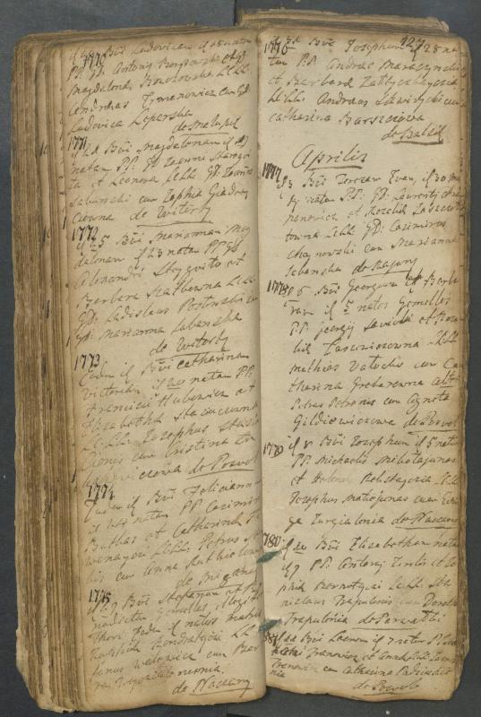 Pasvalio Romos katalikų parapijos bažnyčios 1749–1772 metų krikšto metrikų knyga