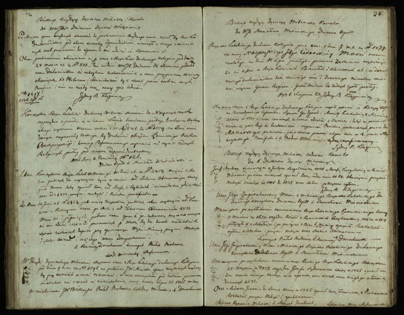 Pasvalio Romos katalikų parapijos bažnyčios 1825–1839 metų jungtuvių metrikų knyga, susirašinėjimai