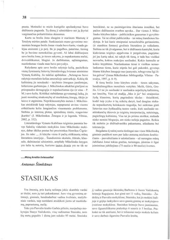 Šiaurietiški atsivėrimai : Pasvalio krašto istorijos ir kultūros žurnalas 2007, nr. 1 (22)