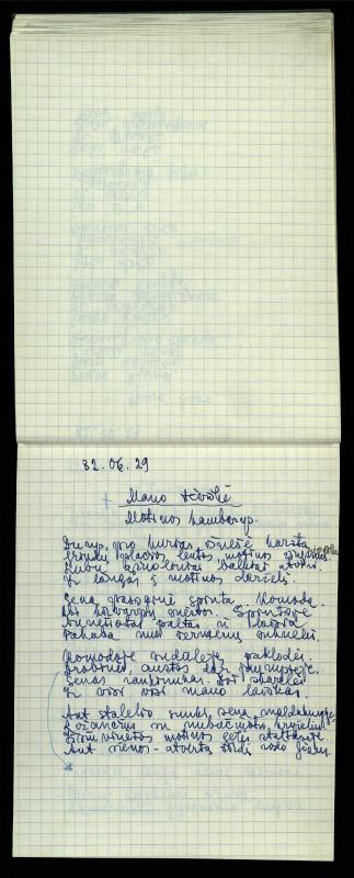 Poeto Jono Vytauto Nistelio eilėraščių sąsiuvinis