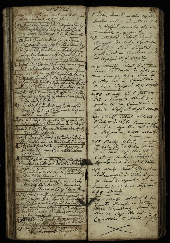 Vaškų (Konstantinavo) Romos katalikų parapijos bažnyčios 1763–1804 metų mirties metrikų knyga