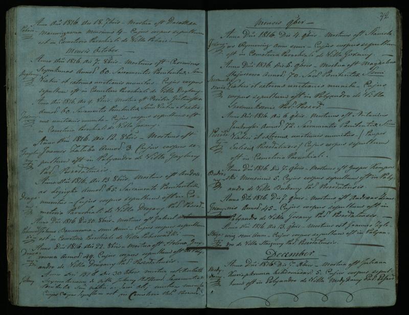 Pušaloto Romos katalikų parapijos bažnyčios 1810–1827 metų mirties metrikų knyga