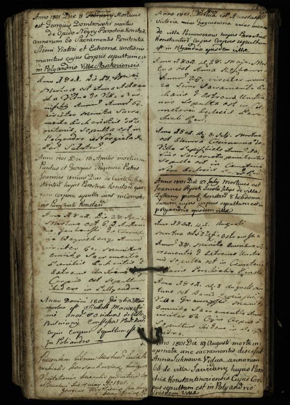 Vaškų (Konstantinavo) Romos katalikų parapijos bažnyčios 1763–1804 metų mirties metrikų knyga