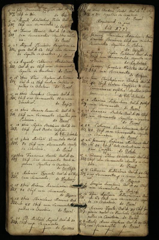 Pasvalio Romos katalikų parapijos bažnyčios 1744–1776 metų mirties metrikų knyga