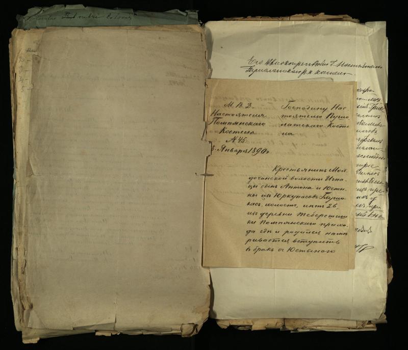 Pušaloto Romos katalikų parapijos bažnyčios 1884–1900 metų gaunamų raštų knyga