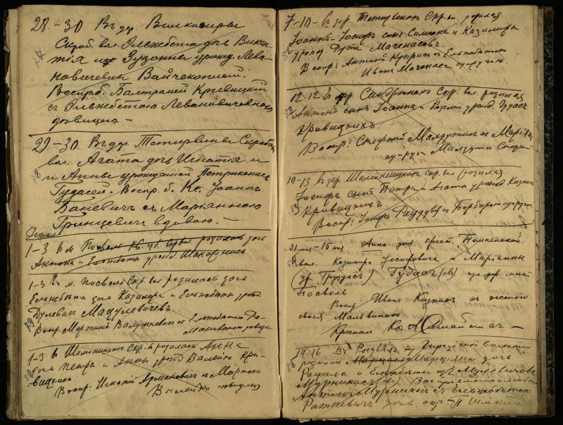 Pasvalio Romos katalikų parapijos bažnyčios 1909–1918 metų krikšto metrikų juodraštis