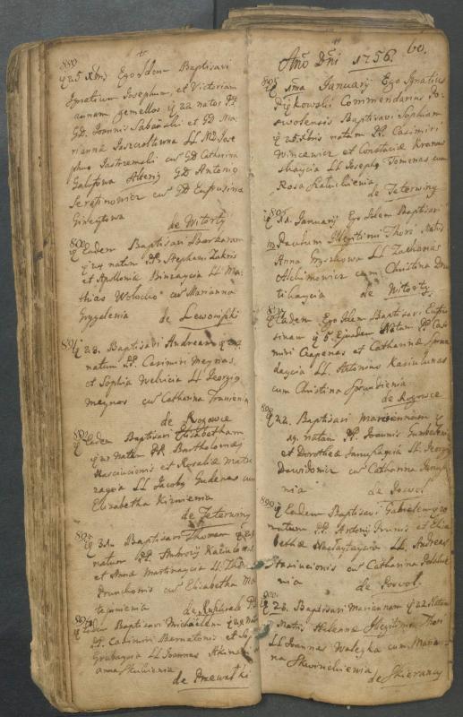 Pasvalio Romos katalikų parapijos bažnyčios 1749–1772 metų krikšto metrikų knyga