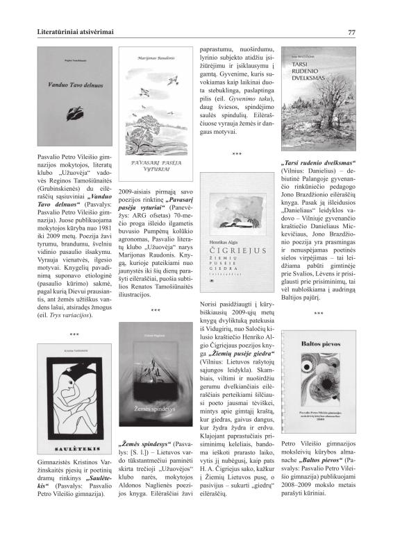 Šiaurietiški atsivėrimai : Pasvalio krašto istorijos ir kultūros žurnalas 2010, nr. 1 (28)