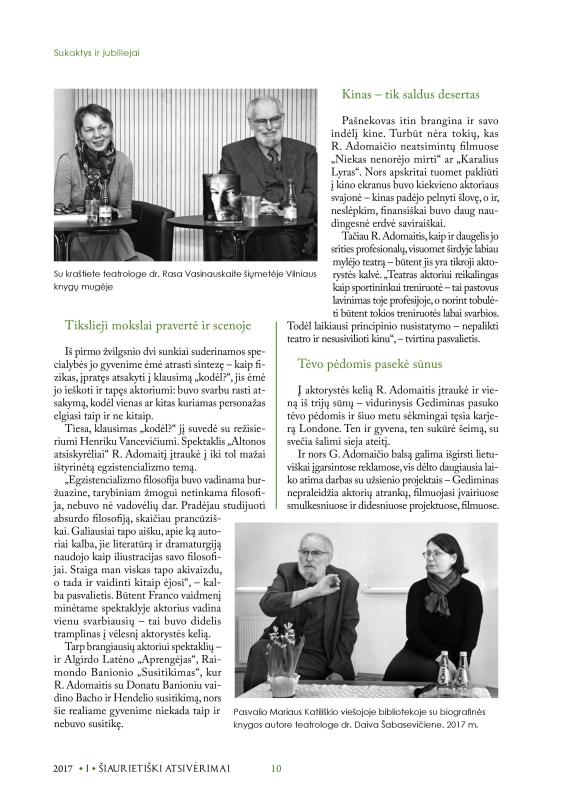 Šiaurietiški atsivėrimai : Pasvalio krašto istorijos ir kultūros žurnalas 2017, nr. 1 (42)