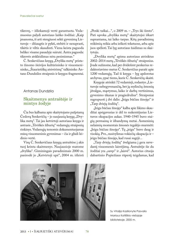 Šiaurietiški atsivėrimai : Pasvalio krašto istorijos ir kultūros žurnalas 2015, nr. 1 (38)