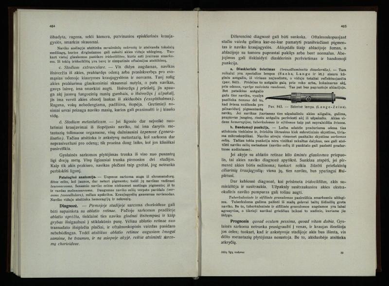 Akių ligų vadovas / Petras Avižonis. – Kaunas: Medicinos fakultetao leidinys, 1940. – VIII, 841, [2] p., 18 iliustr. lap.
