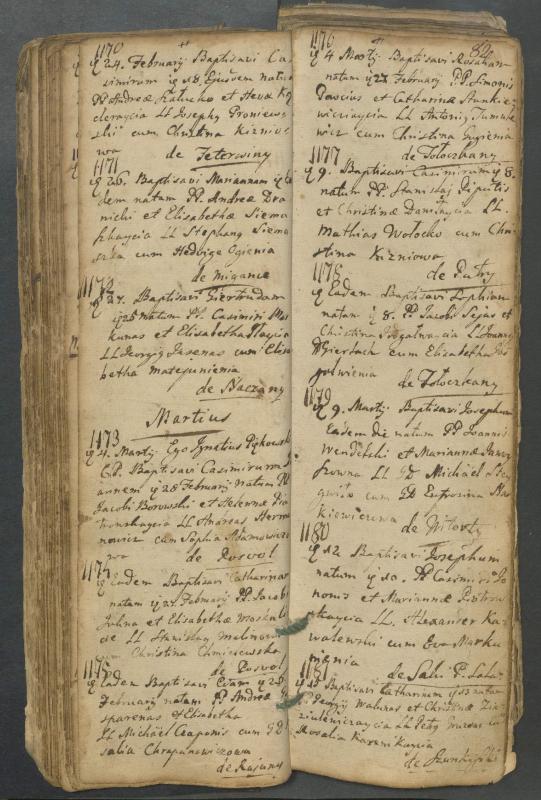 Pasvalio Romos katalikų parapijos bažnyčios 1749–1772 metų krikšto metrikų knyga