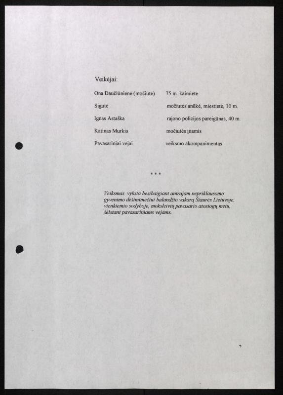 Žurnalisto, literato, vertėjo Kazimiero Pūro radijo pjesė „Gyvenimas ant kalno“