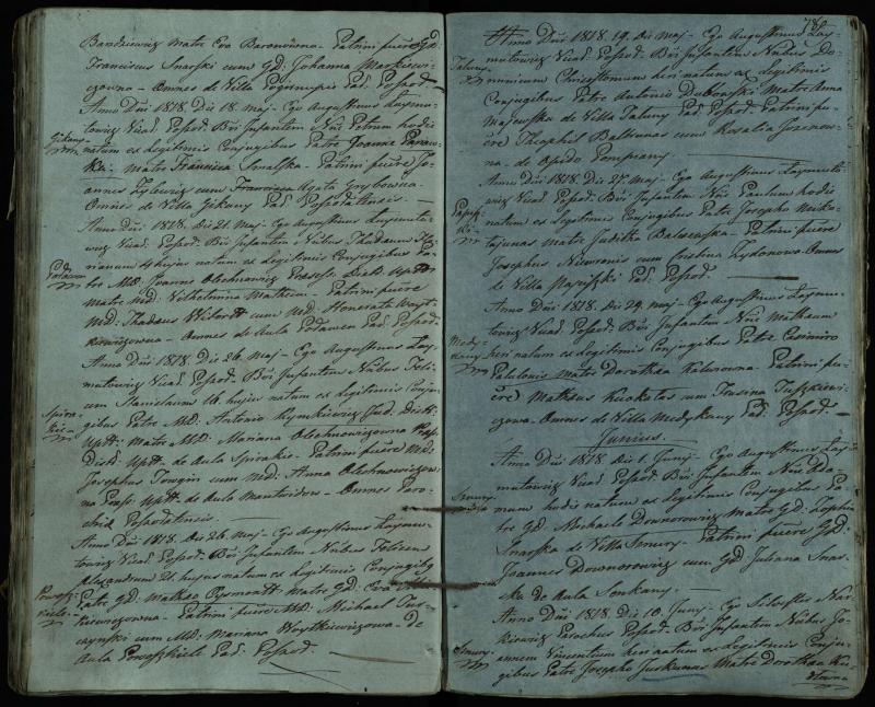 Pušaloto Romos katalikų parapijos bažnyčios 1814–1822 metų krikšto metrikų knyga