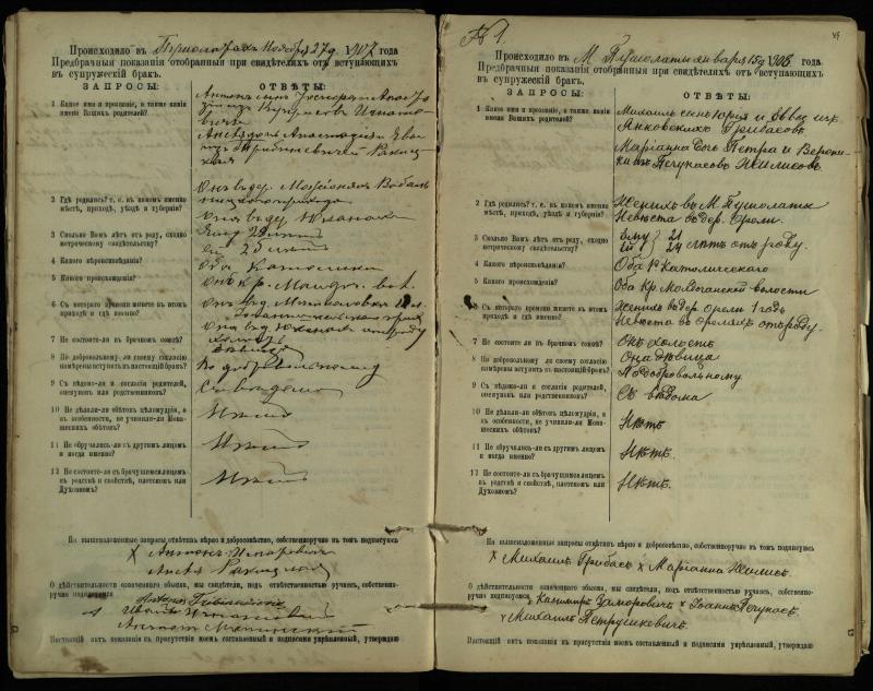 Pušaloto Romos katalikų parapijos bažnyčios 1904–1917 metų priešjungtuvinės apklausos knyga