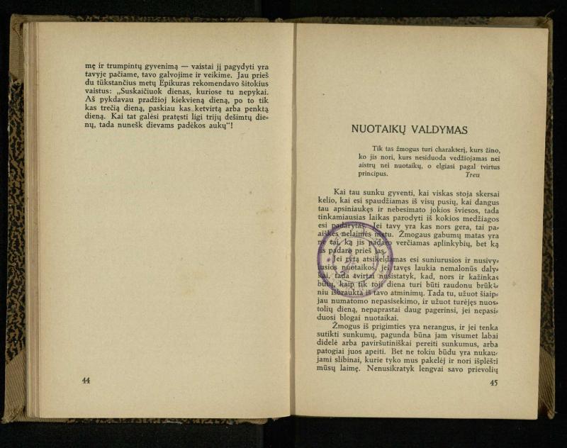 Minties galybė / Orison Swett Marden. – Kaunas: Fakelo leidinys, 1937. – 149, [2] p.