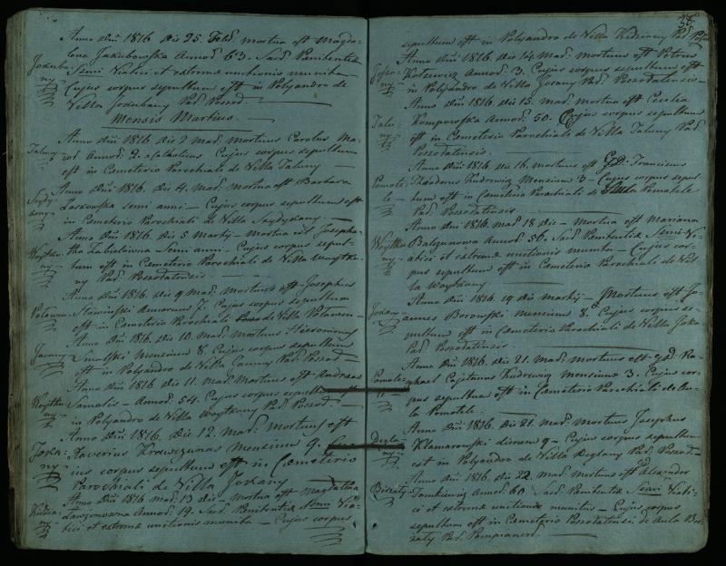 Pušaloto Romos katalikų parapijos bažnyčios 1810–1827 metų mirties metrikų knyga