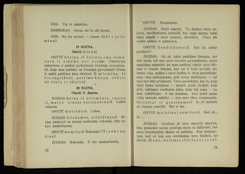 Kur laimė? : 5 veiksmų drama / J. Dobilas. – Kaunas: autoriaus leidinys, 1930. – 165, [1] p.