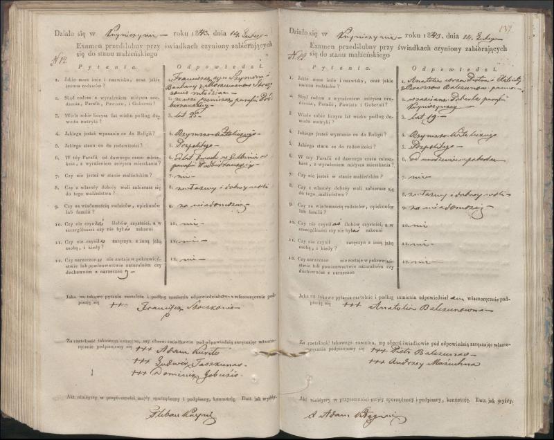 Krinčino Romos katalikų parapijos bažnyčios 1840–1844 metų priešjungtuvinės apklausos knyga