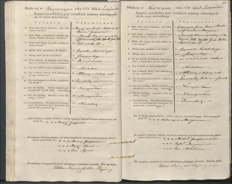 Krinčino Romos katalikų parapijos bažnyčios 1837–1839 metų priešjungtuvinės apklausos knyga