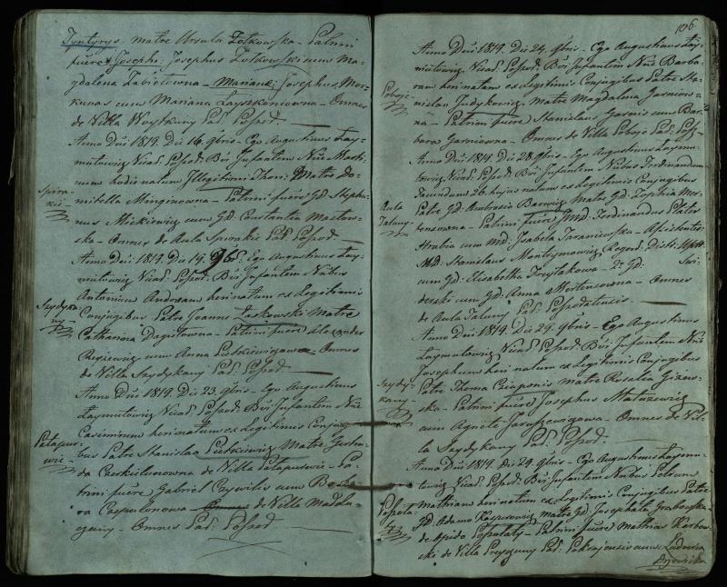 Pušaloto Romos katalikų parapijos bažnyčios 1814–1822 metų krikšto metrikų knyga