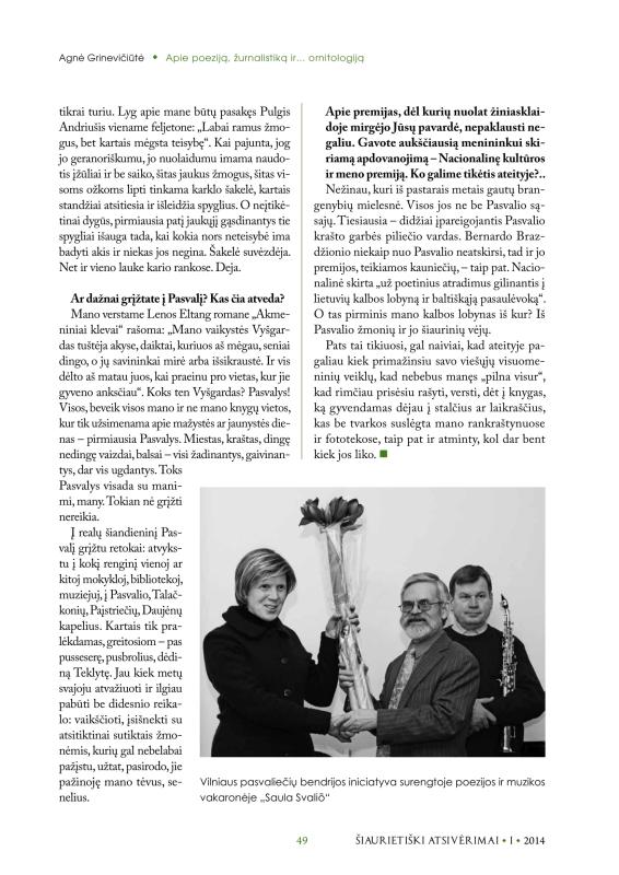 Šiaurietiški atsivėrimai : Pasvalio krašto istorijos ir kultūros žurnalas 2014, nr. 1 (36)