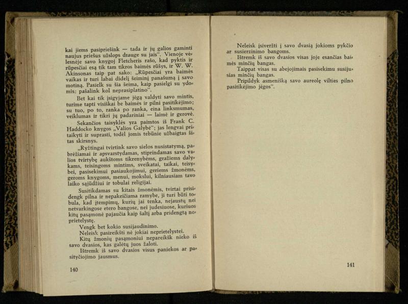 Minties galybė / Orison Swett Marden. – Kaunas: Fakelo leidinys, 1937. – 149, [2] p.