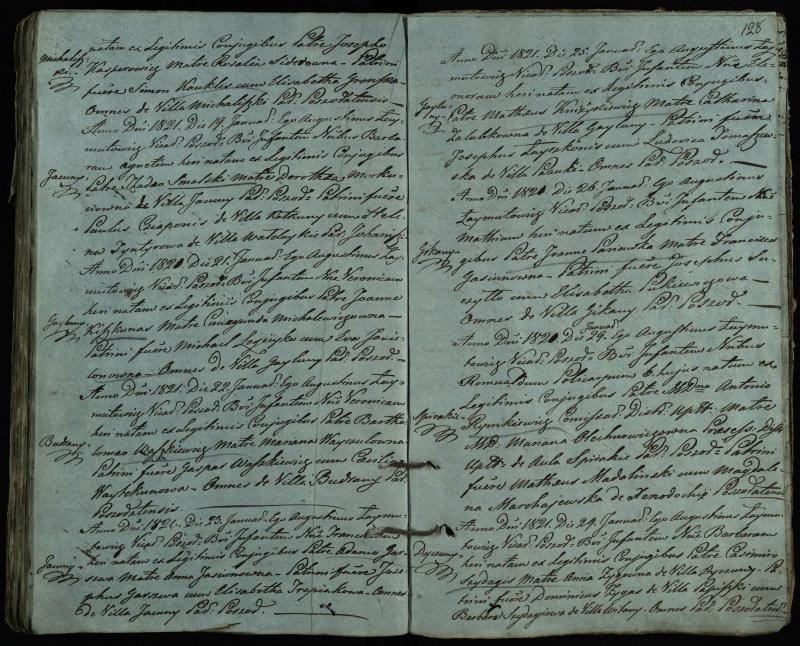Pušaloto Romos katalikų parapijos bažnyčios 1814–1822 metų krikšto metrikų knyga