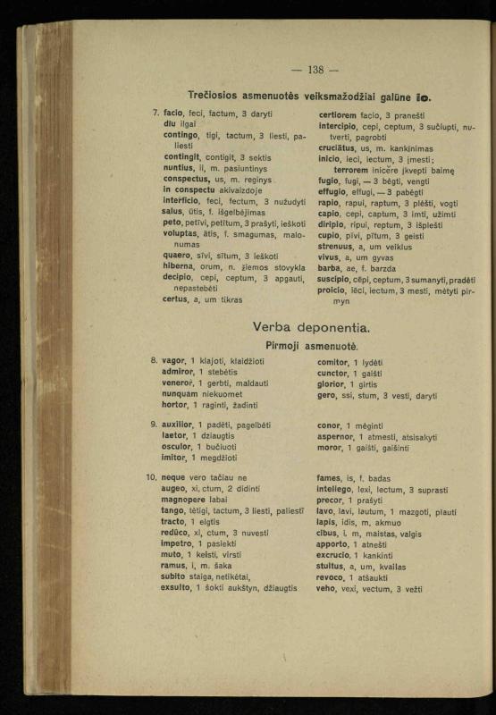 Lotynų kalbos chrestomatija: vidurinėms mokykloms vadovėlis (3-sios ir 4-sios klasės kursas) / K. Kliuksinas. – [Kaunas]: Koper. s-ga „Spaudos fondas“, 1932. – 191 p.