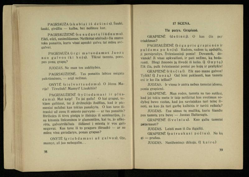 Kur laimė? : 5 veiksmų drama / J. Dobilas. – Kaunas: autoriaus leidinys, 1930. – 165, [1] p.