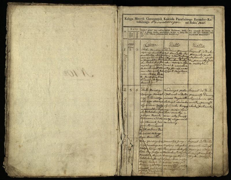 Pasvalio Romos katalikų parapijos bažnyčios 1827–1832 metų krikšto metrikų knyga