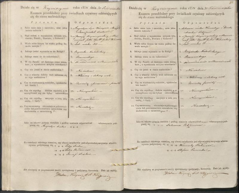 Krinčino Romos katalikų parapijos bažnyčios 1837–1839 metų priešjungtuvinės apklausos knyga