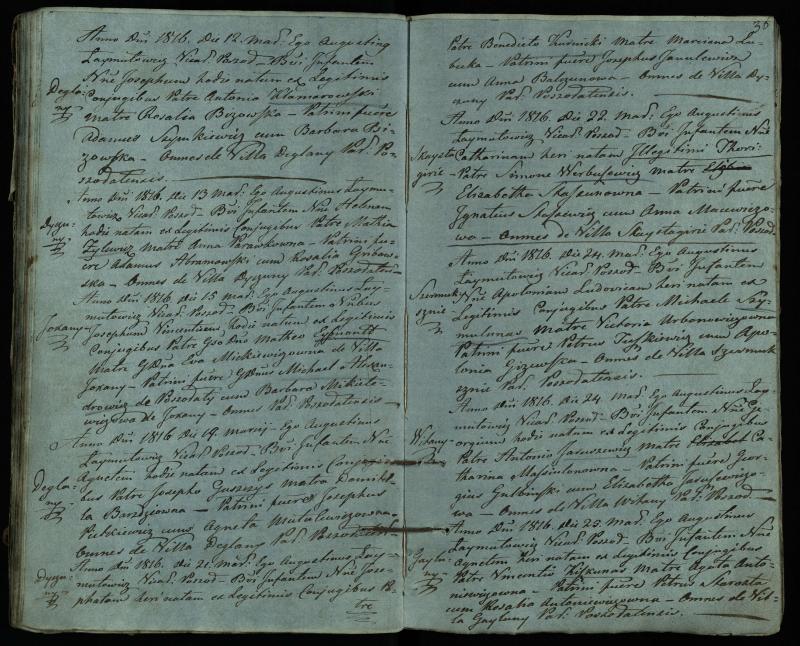 Pušaloto Romos katalikų parapijos bažnyčios 1814–1822 metų krikšto metrikų knyga