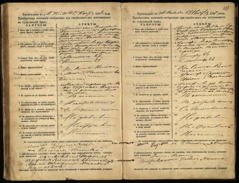 Pasvalio Romos katalikų parapijos bažnyčios 1894–1903 metų priešjungtuvinės apklausos knyga