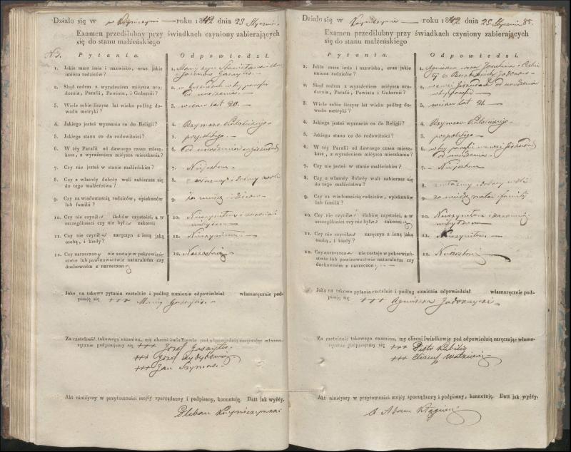 Krinčino Romos katalikų parapijos bažnyčios 1840–1844 metų priešjungtuvinės apklausos knyga