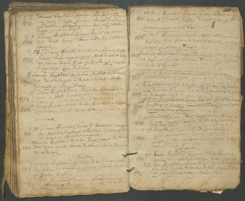 Pasvalio Romos katalikų parapijos bažnyčios 1703–1718 metų krikšto metrikų knyga